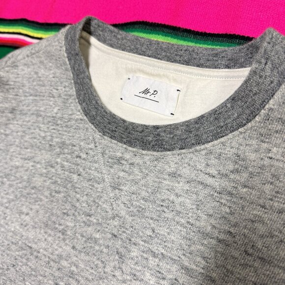 Mr P.  Sweater Men’s XL Heather Grey Crew Neck Pullover‎ Luxury Mr. Porter - Picture 3 of 8